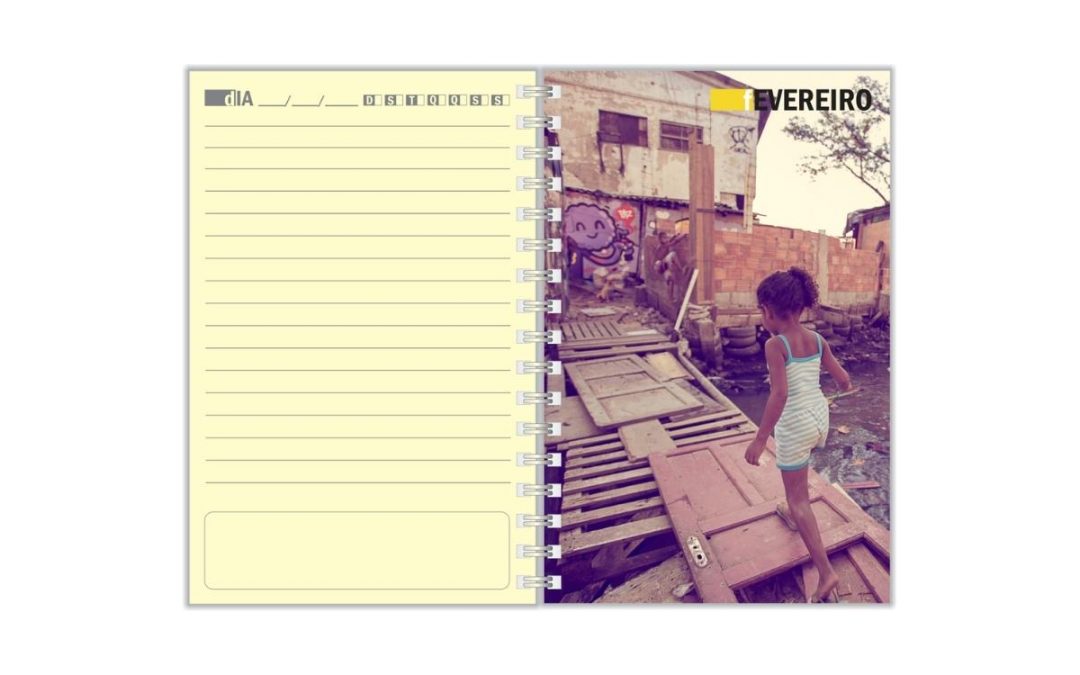 Você pode ganhar um agenda com fotos reais e ajudar milhares de crianças